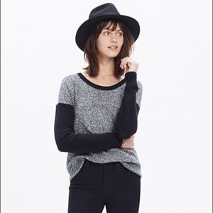 Madewell Black and Gray Hi-Lo Sweater Sz XS